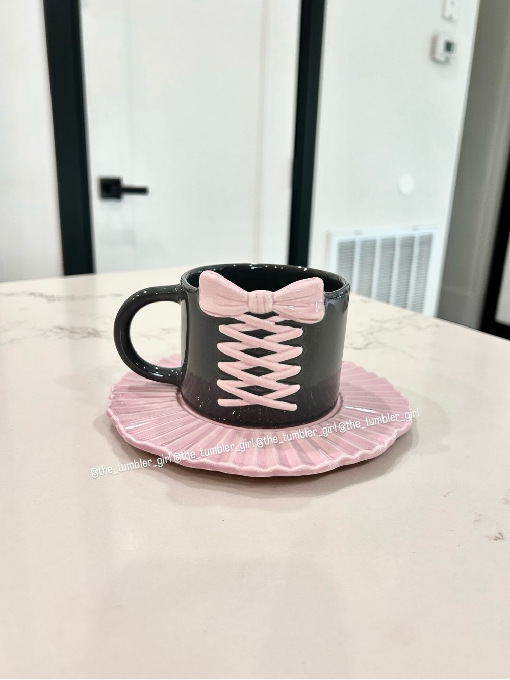 Starbucks Punk Ballet Pink 10oz Mug and Saucer China Exclusive